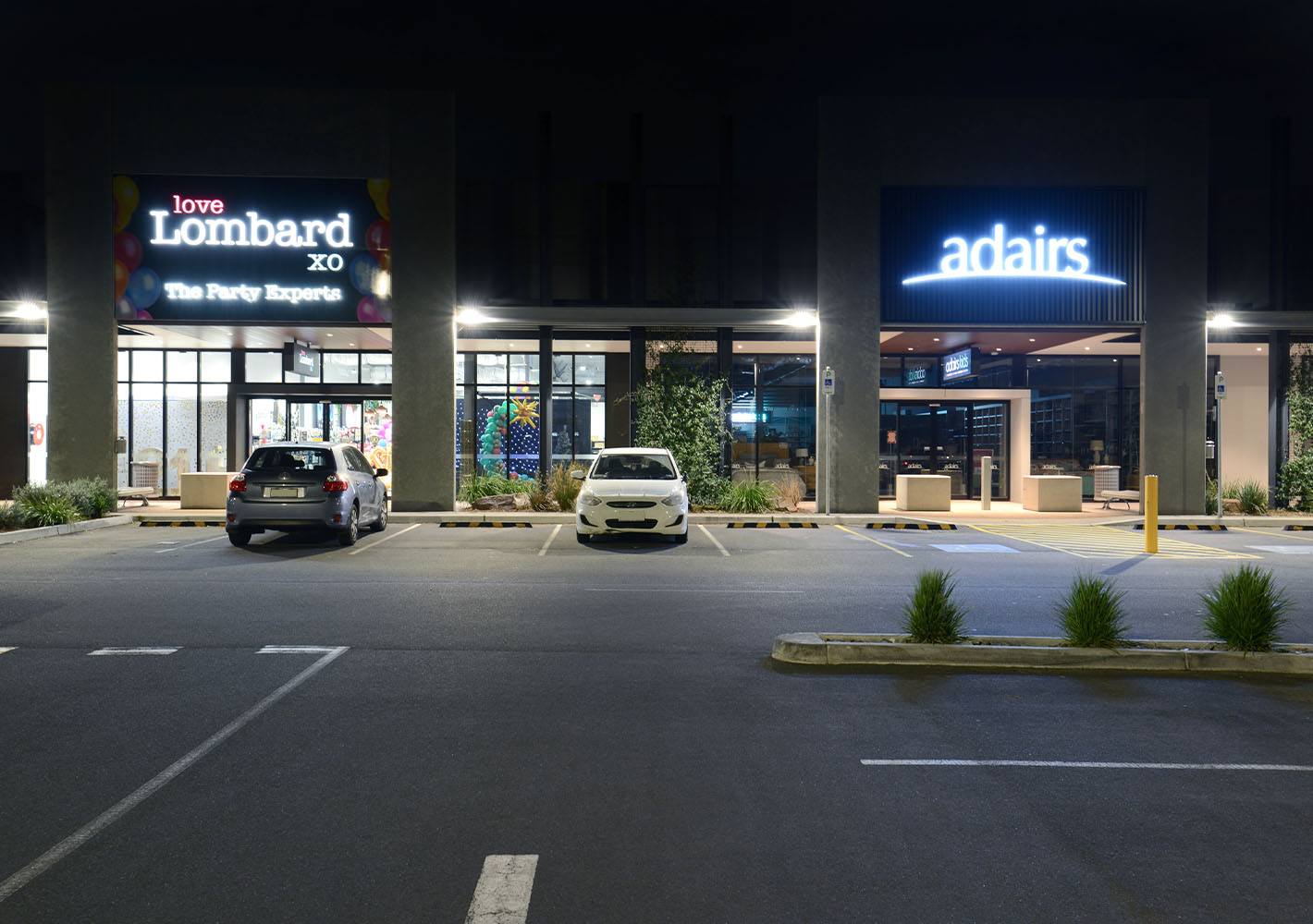 Security & Perimeter lighting for shopping strips